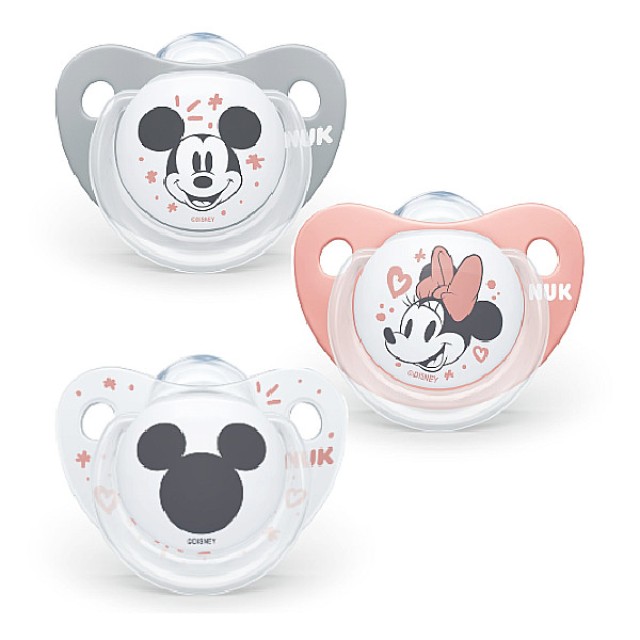 Nuk Πιπίλα Σιλικόνης με Θήκη Disney Mickey Διάφορα Σχέδια 0-6m 1 τεμάχιο