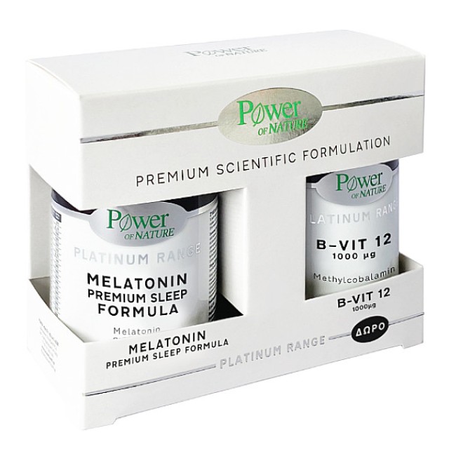 Power Health Platinum Range Melatonin Premium Sleep Formula 30 κάψουλες & B-Vit 12 1000μg 20 δισκία