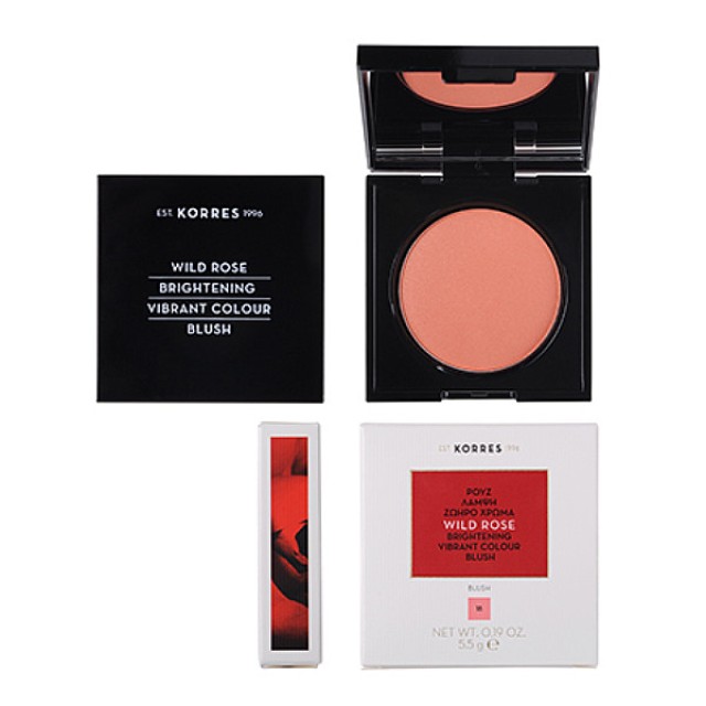 Korres Άγριο Τριαντάφυλλο Ρουζ Λάμψης 18 Peach 5.5g