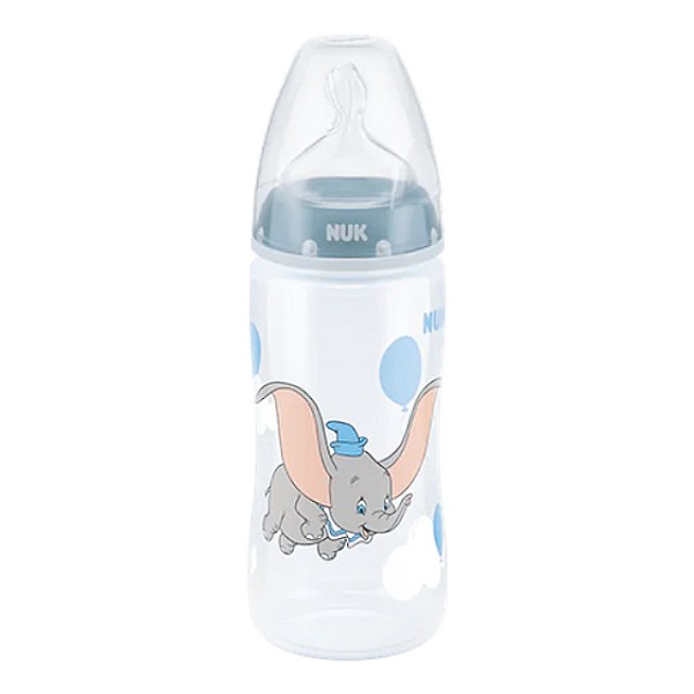 Nuk First Choice Plus Πλαστικό Μπιμπερό με Δείκτη Ελέγχου Θερμοκρασίας Disney Dumbo 6-18m 300ml