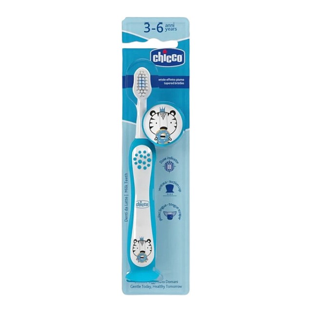 Chicco Toothbrush 3-6y Blue Tiger 1 τεμάχιο