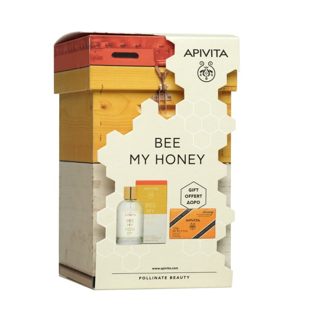 Apivita Bee My Honey Eau de Toilette 100ml & Natural Honey Soap 125gr