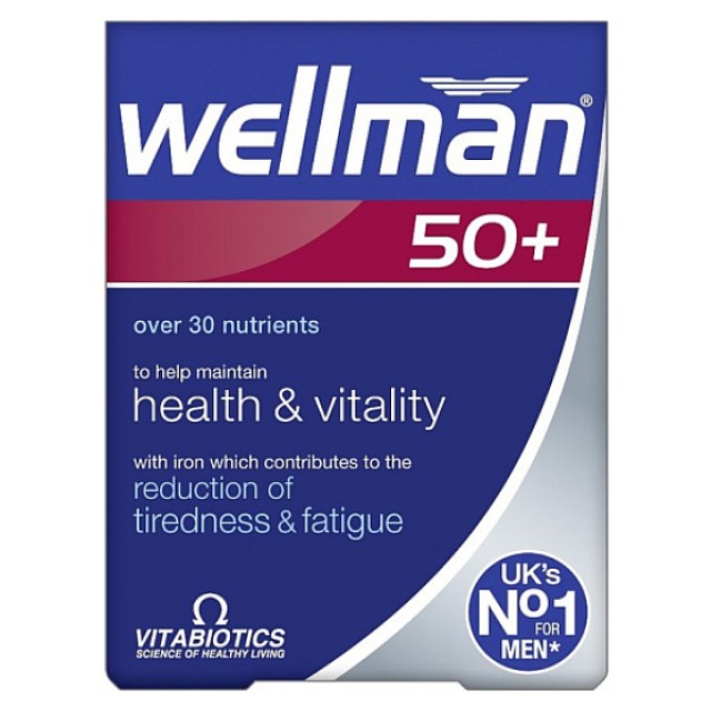 Vitabiotics Wellman 50+ 30 ταμπλέτες