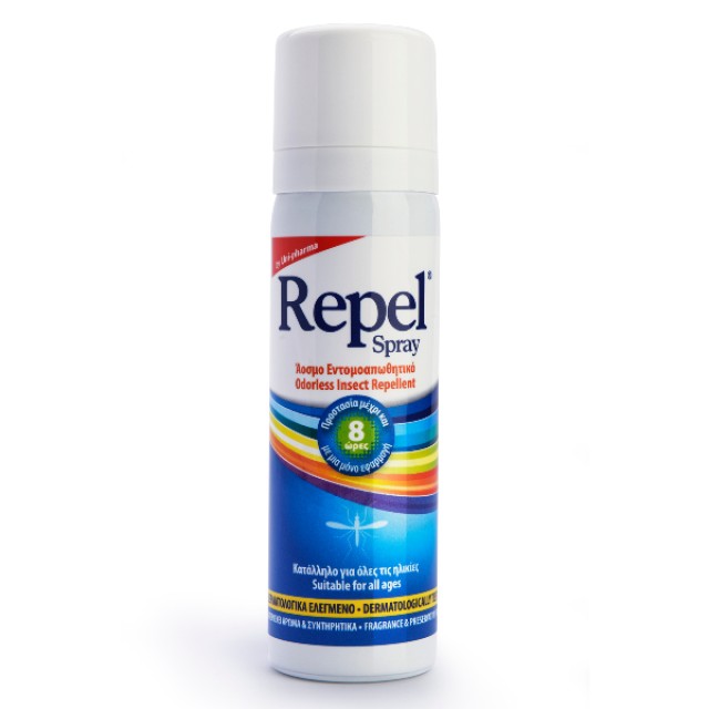 Uni-Pharma Repel Spray Άοσμο Εντομοαπωθητικό με Υαλουρονικό 50ml