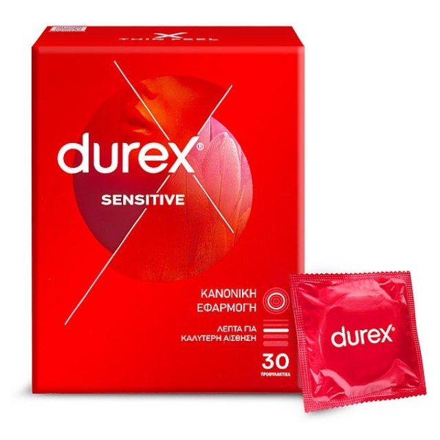 Durex Προφυλακτικά Πολύ Λεπτά Sensitive 30 τεμάχια