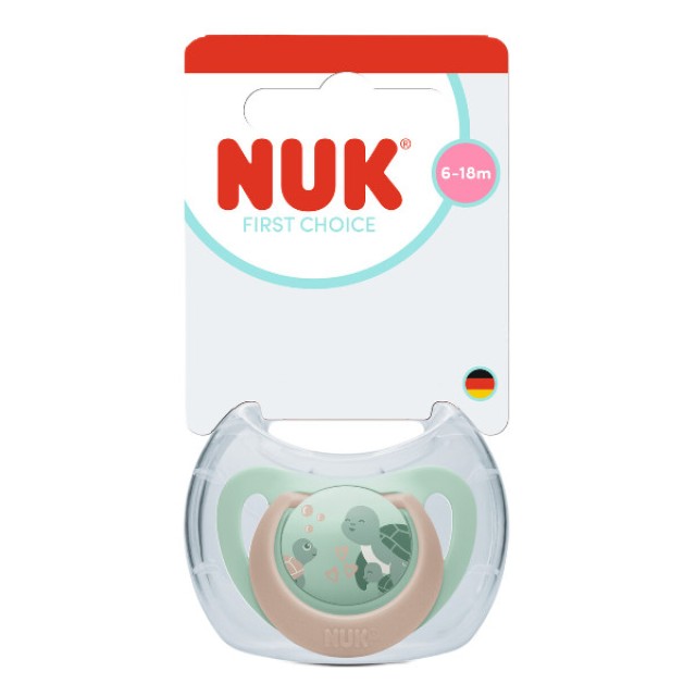 Nuk First Choice Silicone Soother 6-18m Green 1 τεμάχιο