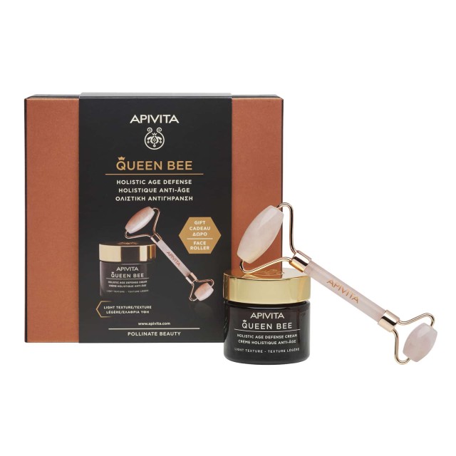 Apivita Queen Bee Κρέμα Ημέρας Ελαφριάς Υφής 50ml & Δώρο Premium Face Roller