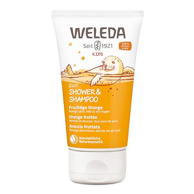 Weleda Kids Shampoo and Shower Gel Fruity Orange 150ml