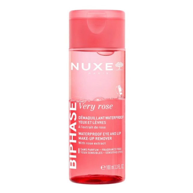 Nuxe Very Rose Waterproof Eye and Lip Make-Up Remover 100ml