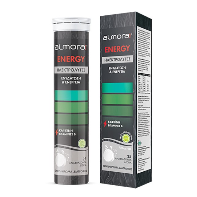 Almora Plus Energy Ηλεκτρολύτες γεύση Λεμόνι-Lime 25 αναβράζοντα δισκία