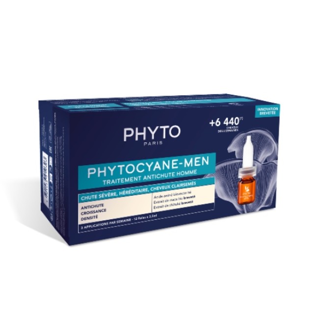 Phyto Phytocyane Men Αγωγή Προοδευτικής Τριχόπτωσης Για Άνδρες 12αμπούλες x 3.5ml