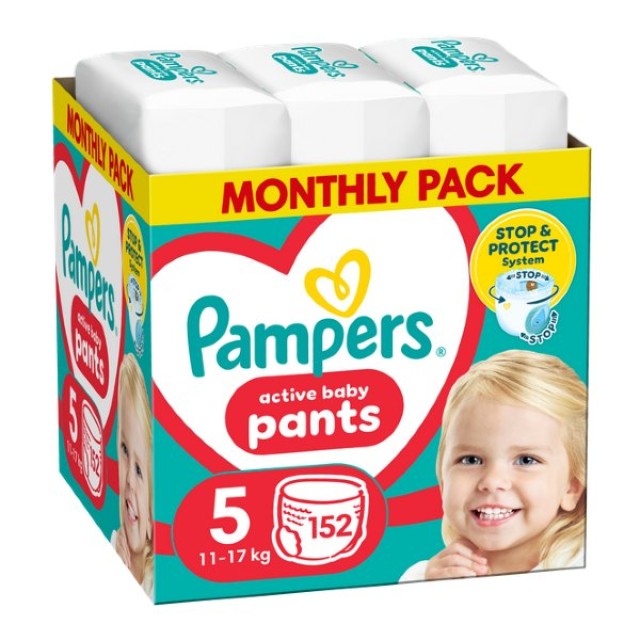 Pampers Monthly Pack Pants No. 5 (11-17 kg) 152 τεμάχια