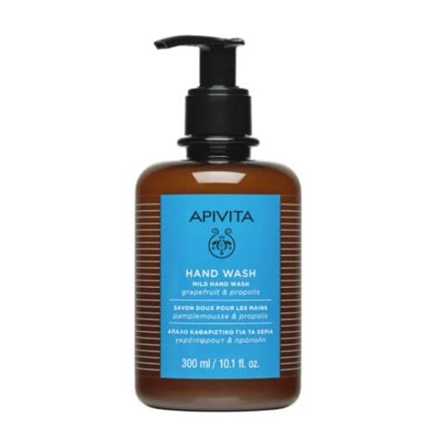 Apivita Mild Hand Wash Απαλό Καθαριστικό Για Τα Χέρια Με Γκρέιπφρουτ & Πρόπολη 300ml