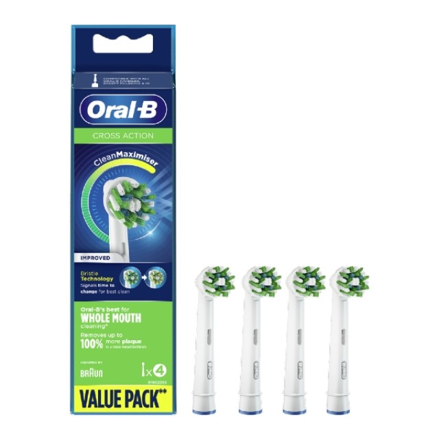 Oral-B Cross Action Ανταλλακτικές Κεφαλές 4 τεμάχια