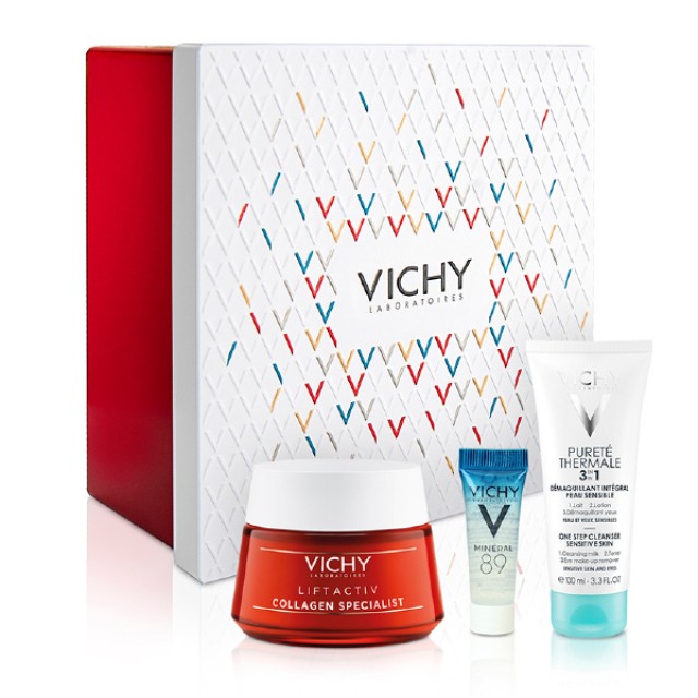 Vichy Xmas Liftactiv Collagen Specialist 50ml & Δώρο Mineral 89 Booster 4ml & Γαλάκτωμα Καθαρισμου 3σε1 100ml