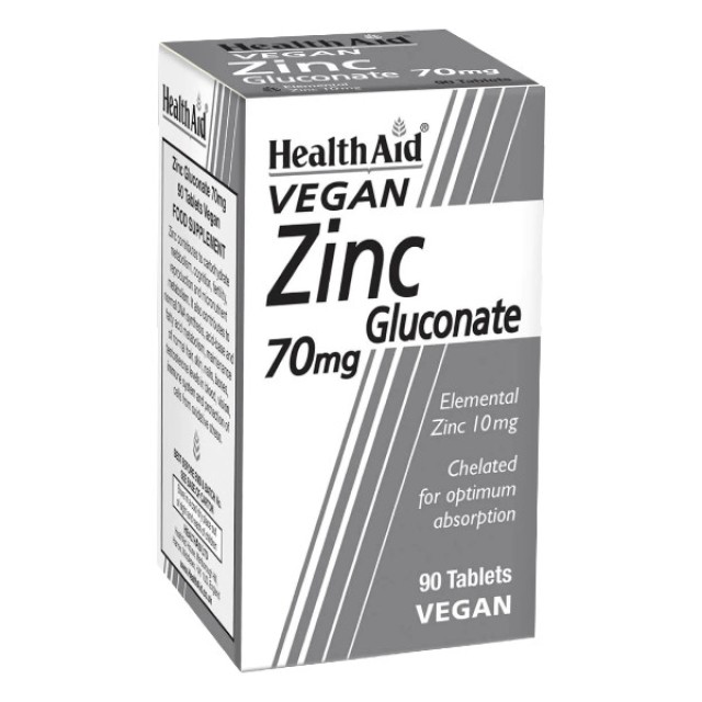 Health Aid Zinc Gluconate 70mg 90 ταμπλέτες