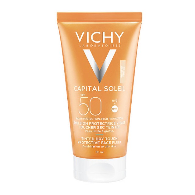 Vichy Capital Soleil Dry Touch SPF50 με Χρώμα 50ml