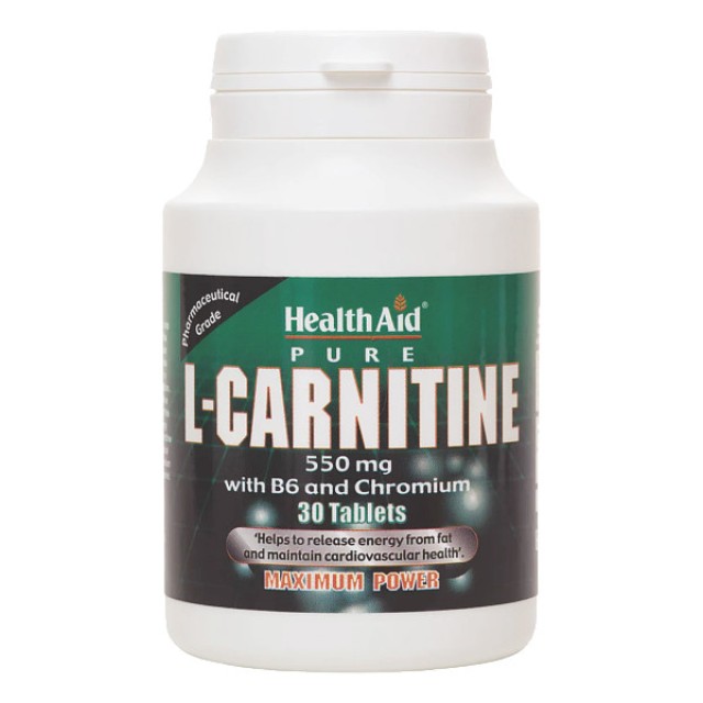 Health Aid L-Carnitine 550mg with B6 and Chromium 30 ταμπλέτες