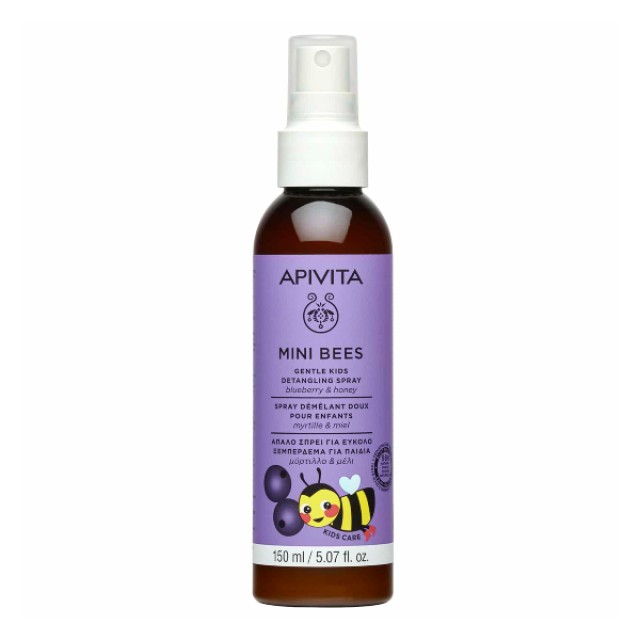 Apivita Mini Bees Gentle Kids Detangling Spray Απαλό Σπρέι Για Εύκολο Ξεμπέρδεμα Για Παιδιά 150ml