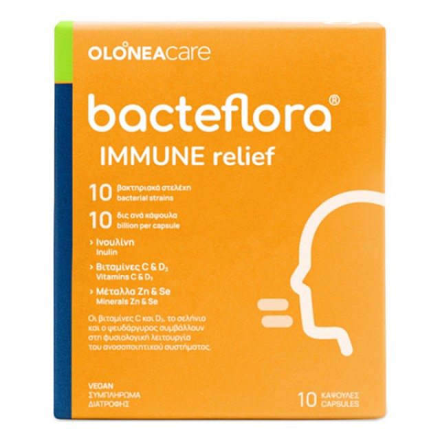 Olonea Bacteflora Immune Relief 10 κάψουλες