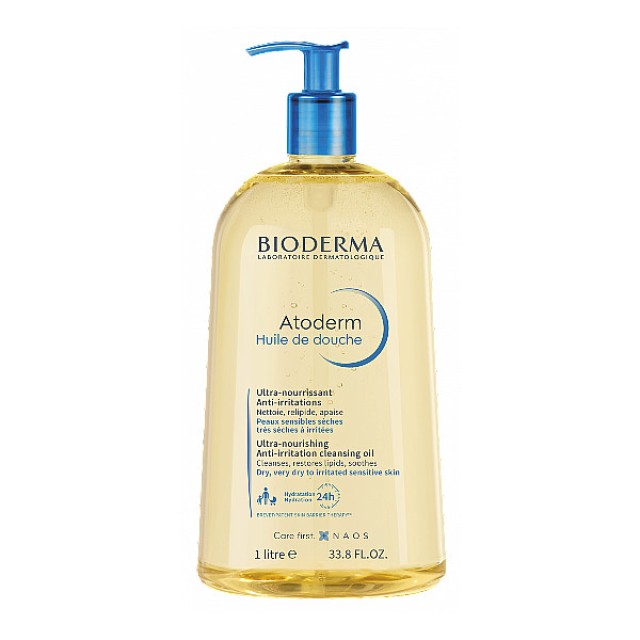 Bioderma Atoderm Huile de Douche Έλαιο για Απαλό Καθαρισμό του Ξηρού & Ευαίσθητου Δέρματος 1000ml