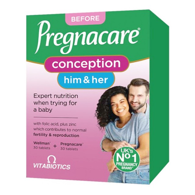 Vitabiotics Pregnacare Him & Her Conception 60 ταμπλέτες