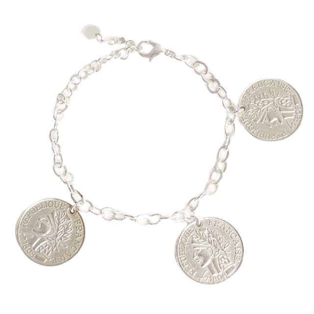 Farma Bijoux Bracelet Silver Chain with Silver Medallions 16/19cm