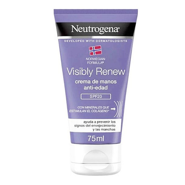 Neutrogena Visibly Renew Anti-Aging Hand Cream SPF20 Αντιγηραντική Kρέμα Χεριών 75ml