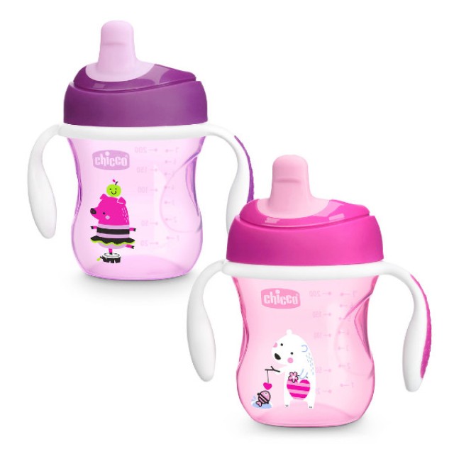 Chicco Κύπελλο Training Ροζ 6m+ 200ml