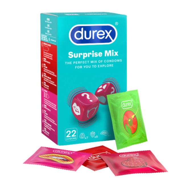 Durex Προφυλακτικά Surprise Mix Collection 22 τεμάχια