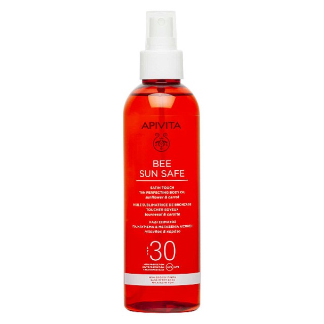 Apivita Bee Sun Safe Satin Touch Tan Perfecting Body Oil SPF30 200ml