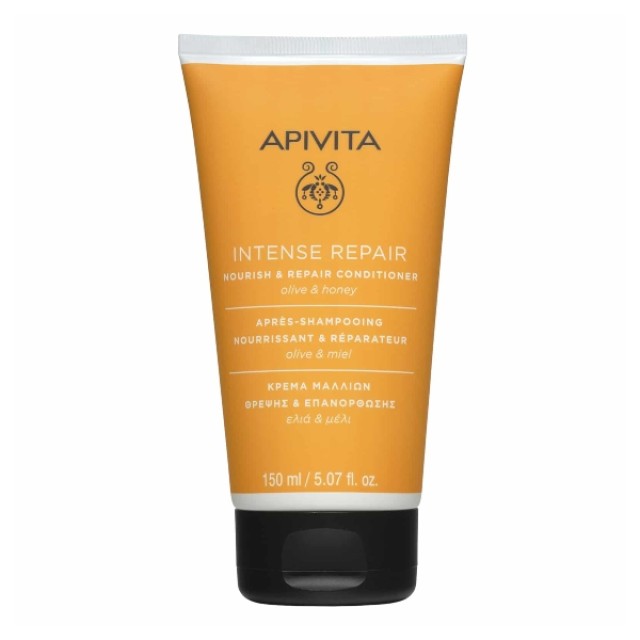 Apivita Intense Repair Nourishing & Repairing Cream For Dry - Damaged Hair With Olive & Honey 150ml