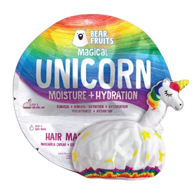 Bear Fruits Unicorn Moisture Hair Mask & Cap Ενυδάτωσης 20ml