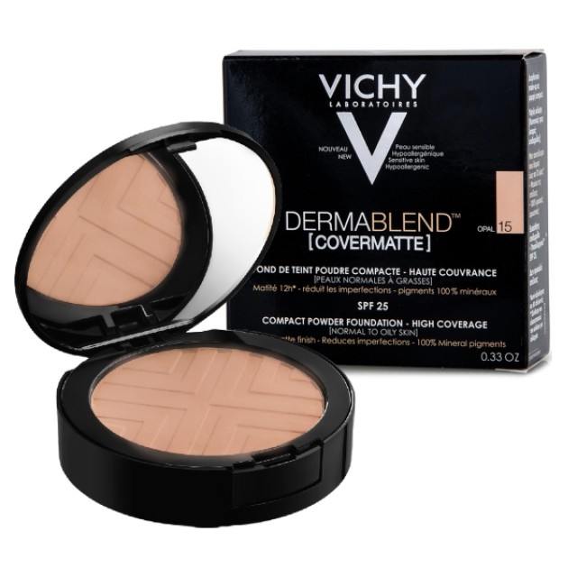 Vichy Dermablend Covermatte Powder Make Up SPF25 Opal 15 9.5gr