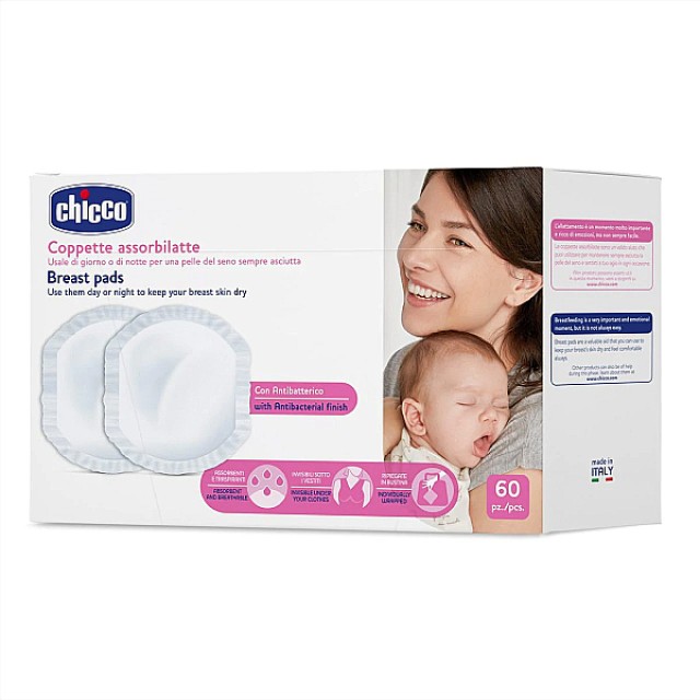 Chicco Breast Pads Antibacterial 60 pieces