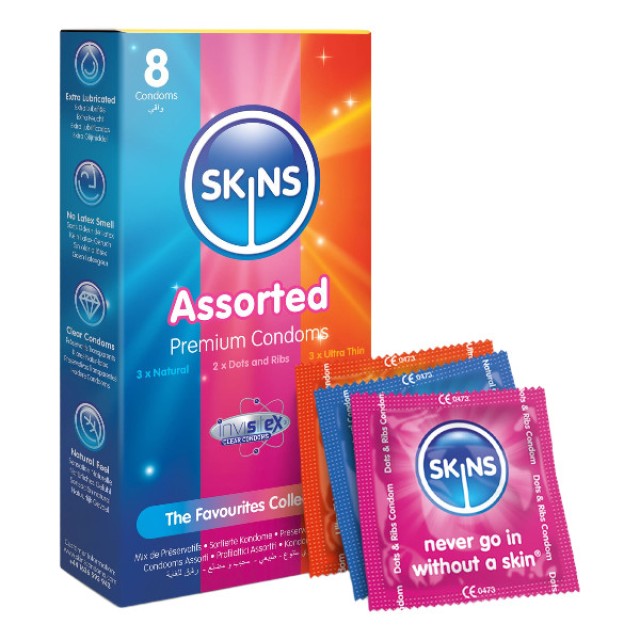 Skins Assorted Condoms 8 τεμάχια