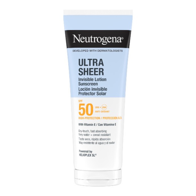 Neutrogena Ultra Sheer Sunscreen Invisible Lotion SPF50 200ml