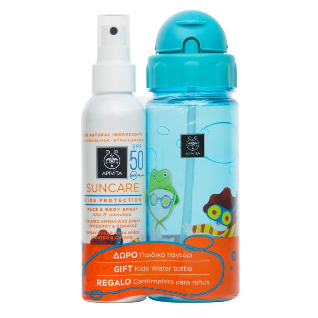 Apivita Set Suncare Παιδικό Αντηλιακό Spray Προσώπου & Σώματος 150ml + Δώρο Παιδικό Παγούρι 1τμχ