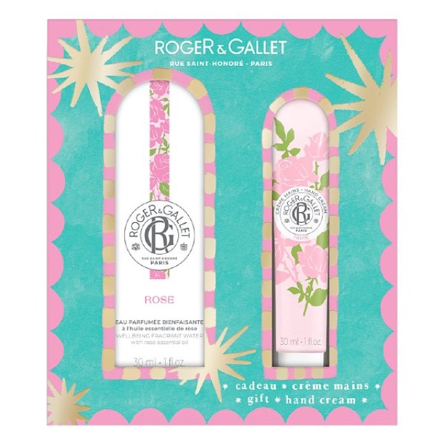 Roger & Gallet Rose Wellbeing Fragrant Water 30ml & Hand Cream 30ml