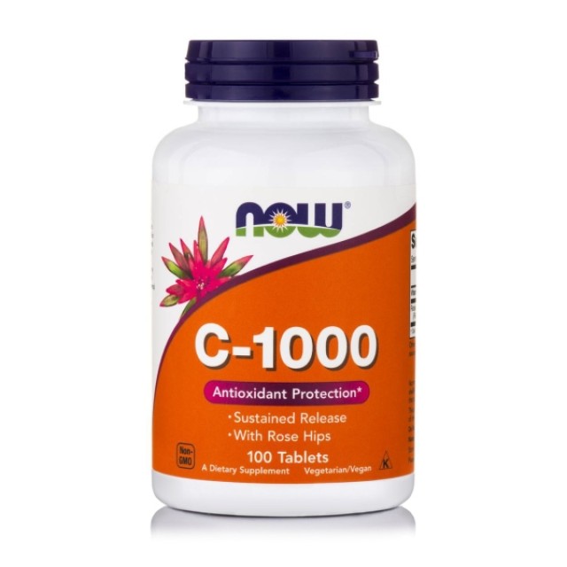 Now Foods Vitamin C-1000 With Rose Hips & Bioflavonoids 100 tablets