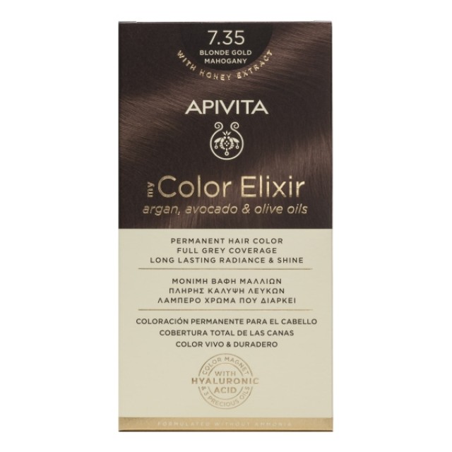 Apivita My Color Elixir Kit N7.35 Ξανθό Μελί Μαονί 50ml & 75ml
