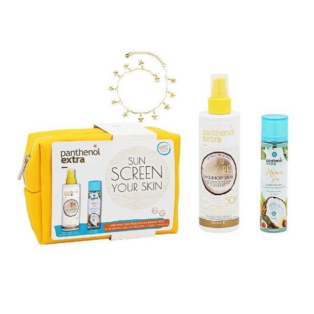 Panthenol Extra Set Sun Care Face & Body Spray SPF50 250ml & Vitamin Sea Mist 100ml & Κόσμημα