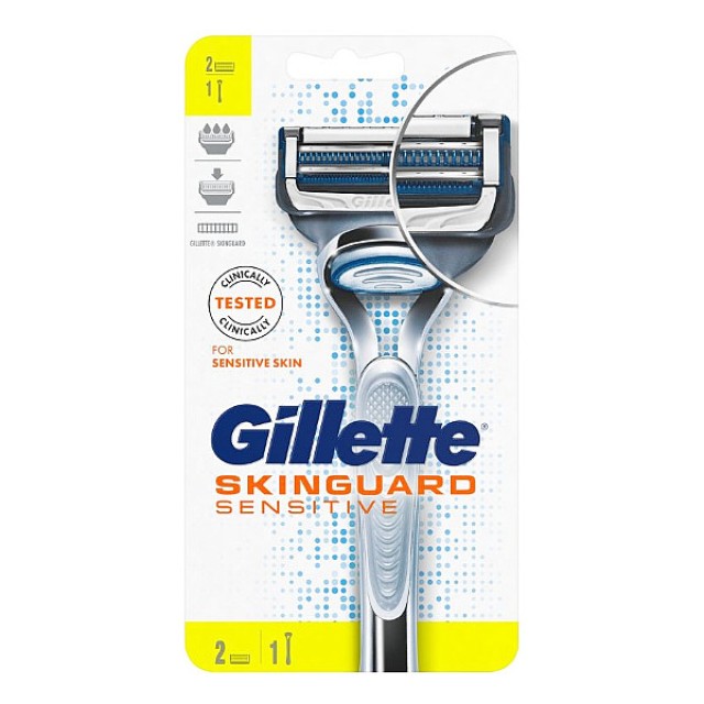 Gillette SkinGuard Sensitive Ξυριστική Μηχανή & 2 ανταλλακτικά