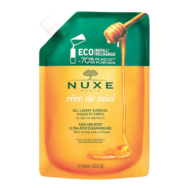 Nuxe Reve de Miel Face and Body Ultra-Rich Cleansing Gel Refill 400ml