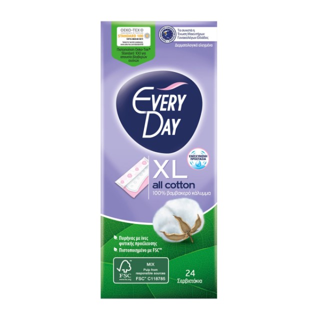 EveryDay All Cotton Extra Long 24 σερβιετάκια