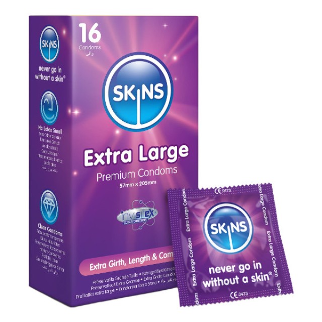 Skins Extra Large Condoms 16 τεμάχια
