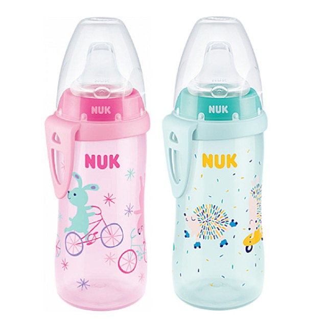 Nuk First Choice Active Cup Cooler with Silicone Mouth Pink or Green 12m+ 300ml