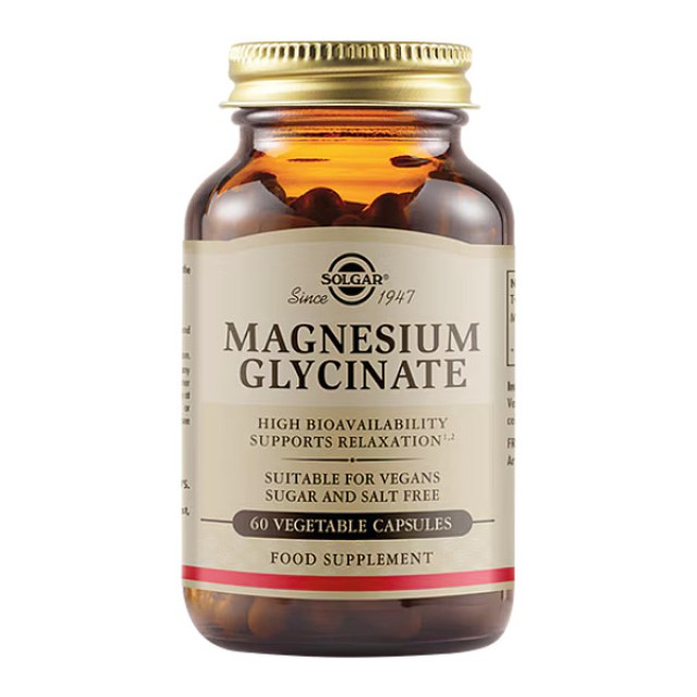 Solgar Magnesium Glycinate 60 φυτοκάψουλες