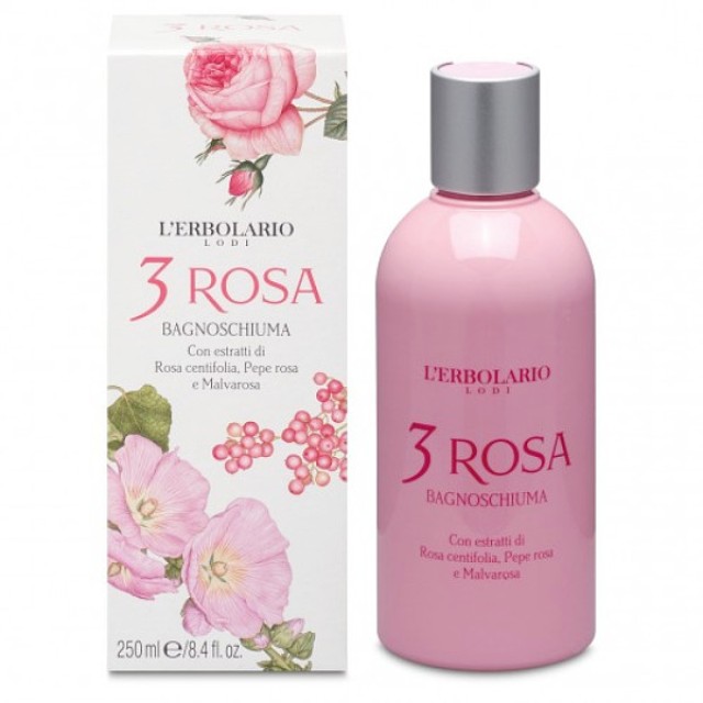 L'Erbolario 3 Rosa Αφρόλουτρο 250ml