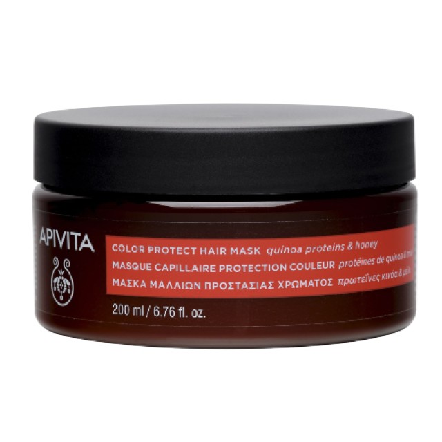 Apivita Color Protect Μάσκα Μαλλιών Προστασίας Χρώματος Με Πρωτεΐνες Κινόα & Μέλι 200ml